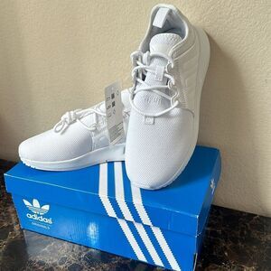 New Adidas X PLR C Unisex White Athletic Sneakers Size 1 1/2Y